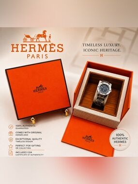 Hermes Clipper Diver (CL5-210) Women’s Watch EUC with COA